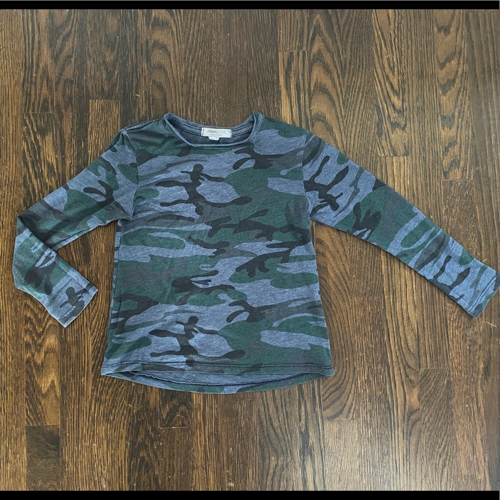 Joah Love blue camo long sleeve tee sz 5